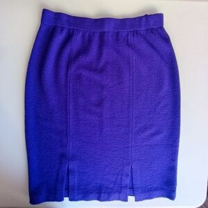 St. John by Marie Gray Santana Knit Pencil Skirt Rich Purple Size 14 (8)
